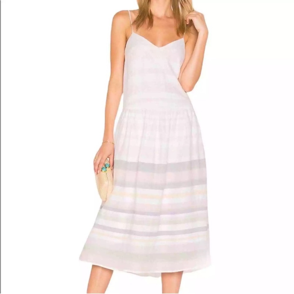 Mara Hoffman Linen Midi Striped Dress, Size 2